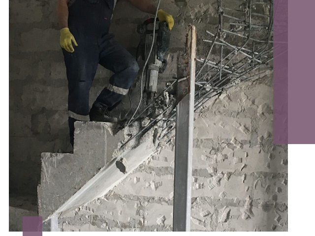 Демонтаж металлических и бетонных лестниц в Нижнекамске