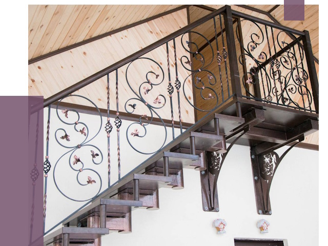 Кованые лестницы в Нижнекамске от 79084 руб. под ключ