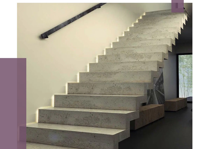 Облицовка бетонных лестниц в Нижнекамске от 4563 руб/м2 