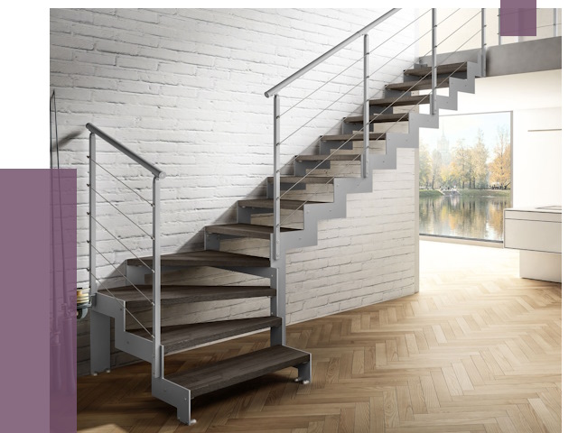 Г-образные лестницы под ключ в Нижнекамске от 36754 руб. | ПРОЛЁТ-Нжм