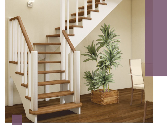 Г-образные лестницы под ключ в Нижнекамске — изготовление и монтаж