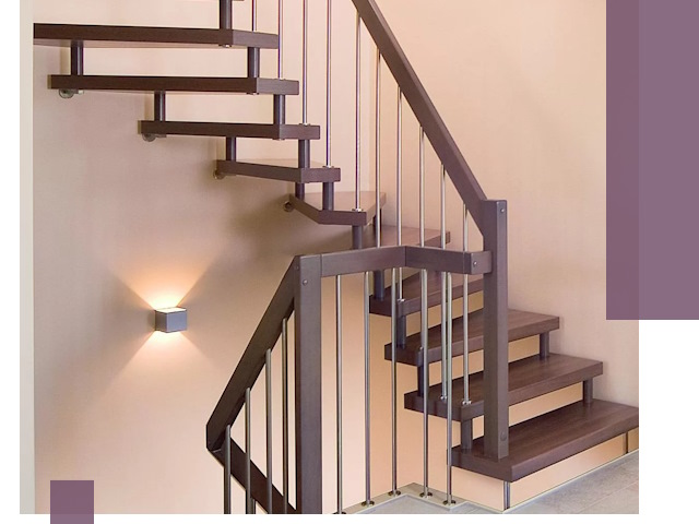 Изготовление лестниц на больцах в Нижнекамске под ключ