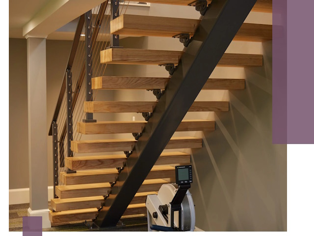 Лестницы на монокосоурах под ключ в Нижнекамске - изготовление и монтаж