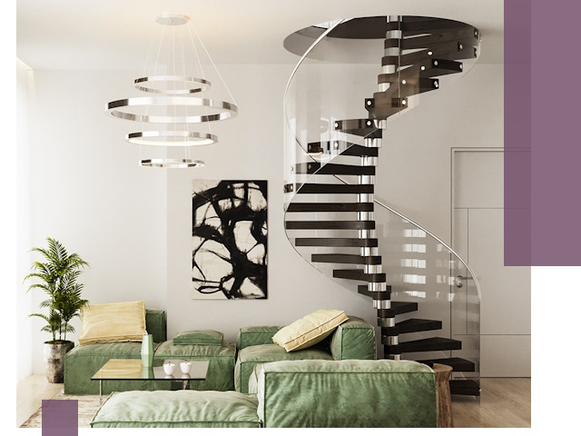 Лестницы для двухуровневой квартиры в Нижнекамске — изготовление и монтаж