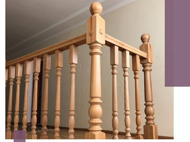 Деревянные перила на заказ в Нижнекамске: монтаж и изготовление