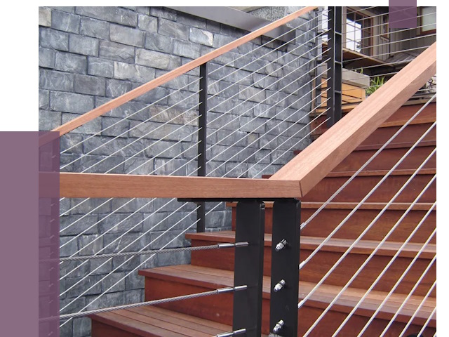 Тросовые перила под ключ в Нижнекамске от 7706 руб. 