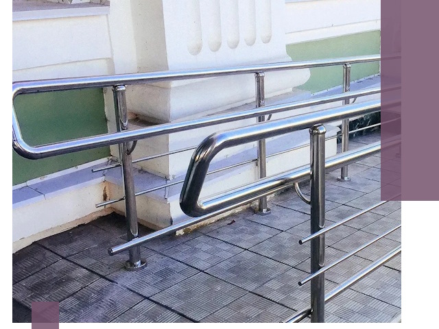 Ограждения пандусов из металла и нержавейки в Нижнекамске