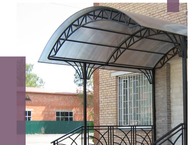 Металлические навесы и козырьки в Нижнекамске от 12674 руб.