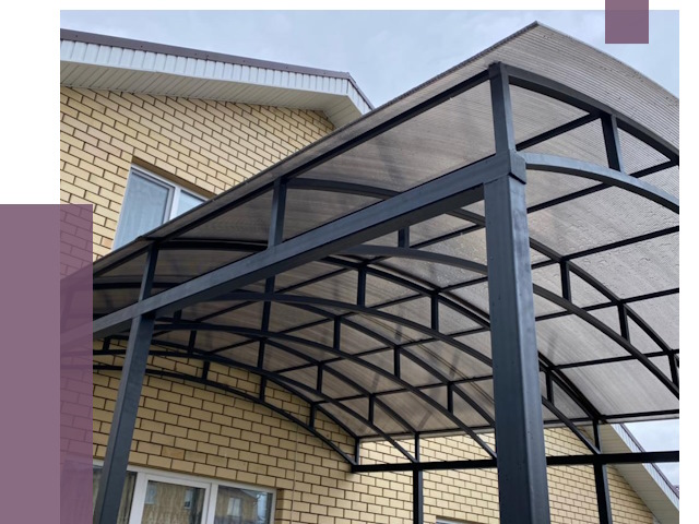 Монтаж козырьков в Нижнекамске от 11406 руб. | ПРОЛЁТ-Нжм