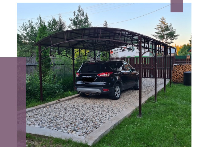 Навесы для автомобиля в Нижнекамске от 13029 руб.  | ПРОЛЁТ-Нжм