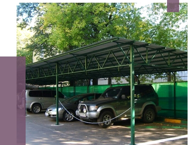 Навесы для парковки в Нижнекамске от 79591 руб. заказать | ПРОЛЁТ-Нжм