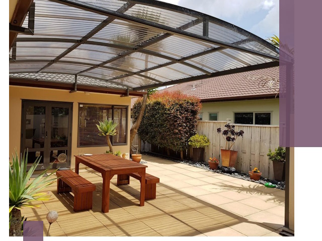 Навесы во двор под ключ в Нижнекамске — изготовление и монтаж