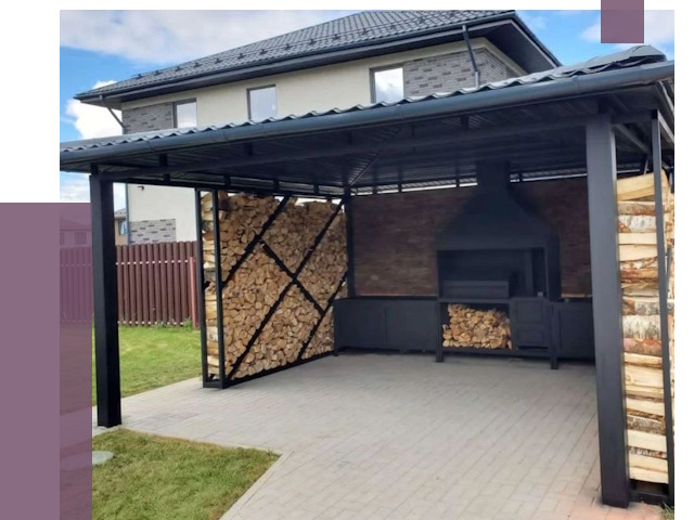 Навесы для барбекю в Нижнекамске от 12623 руб. под ключ | ПРОЛЁТ-Нжм