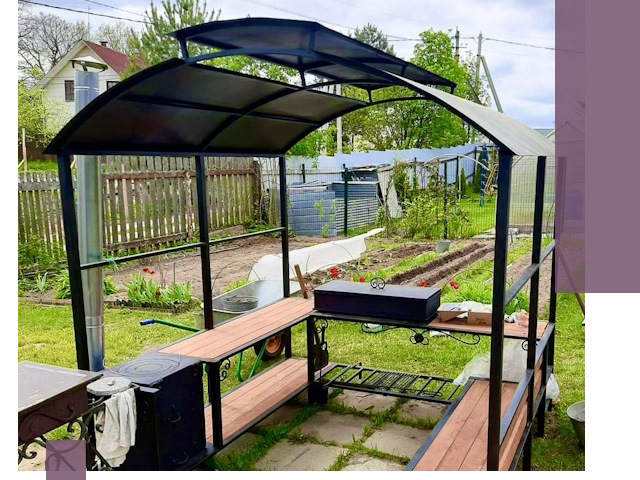 Навесы для барбекю в Нижнекамске: изготовление, монтаж и демонтаж