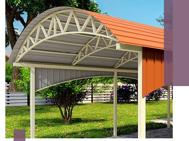 Навесы из профнастила под ключ в Нижнекамске — установка и монтаж