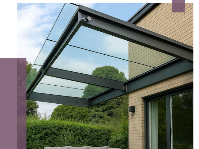 Стеклянные навесы и козырьки в Нижнекамске от 12167 руб.