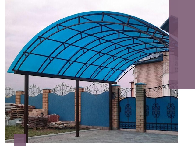 Арочные навесы под ключ в Нижнекамске — изготовление и монтаж