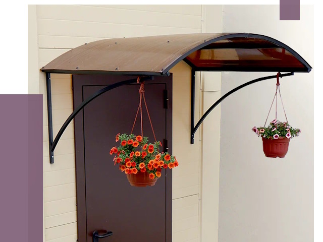 Козырьки над входом в Нижнекамске от 14702 руб.  | ПРОЛЁТ-Нжм