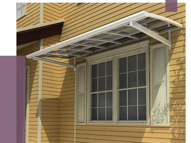 Козырьки над окнами в Нижнекамске от 7554 руб. — монтаж, покупки | ПРОЛЁТ-Нжм