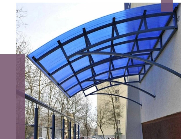 Козырьки из поликарбоната в Нижнекамске от 4258 руб. под ключ | ПРОЛЁТ-Нжм