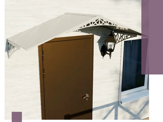 Металлические козырьки на входы и террасы в Нижнекамске