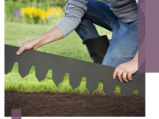 Металлические бордюры для газона в Нижнекамске — изготовление и монтаж