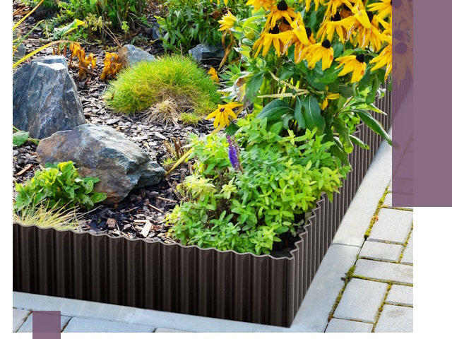 Металлические бордюры для клумб в Нижнекамске — производство и монтаж