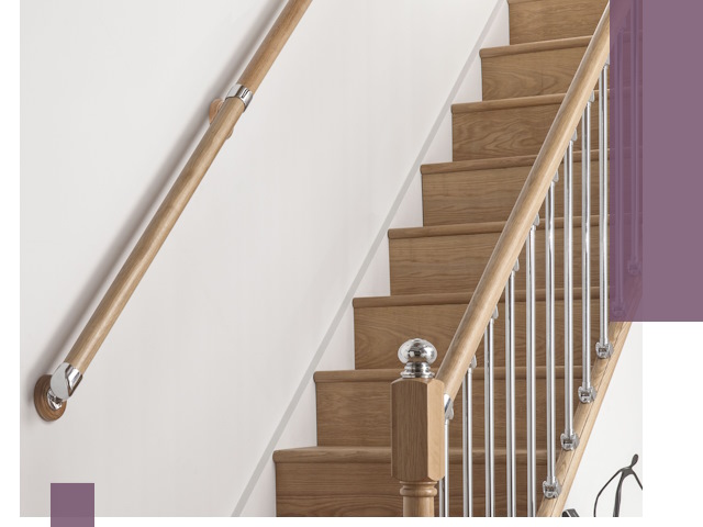 Пристенные поручни из стали и нержавейки под монтаж в Нижнекамске